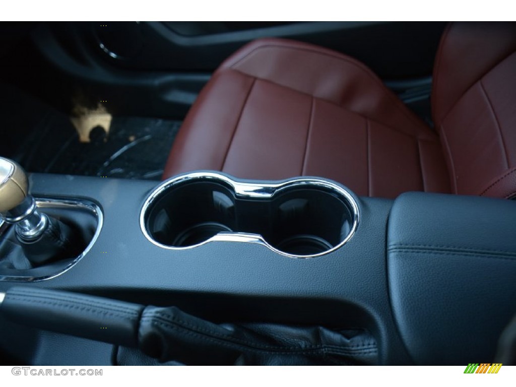 2015 Mustang EcoBoost Premium Coupe - Magnetic Metallic / Dark Saddle photo #29