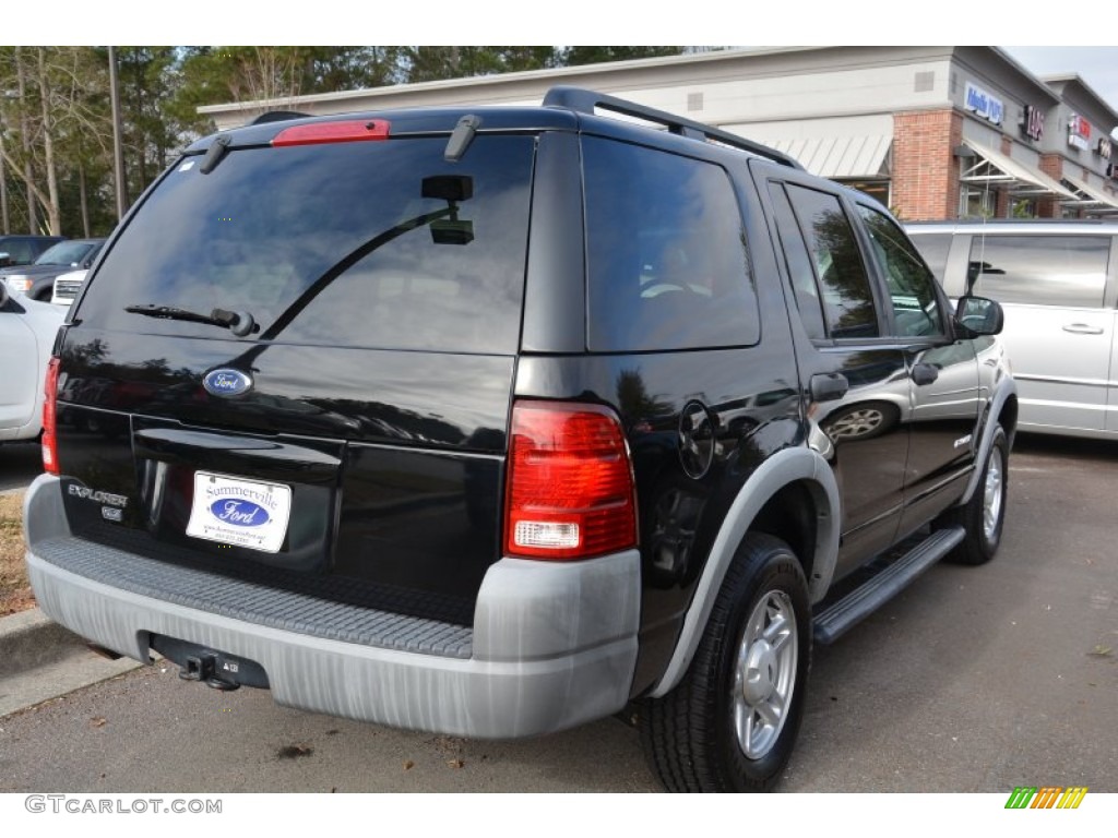 2002 Explorer XLS 4x4 - Black Clearcoat / Graphite photo #2