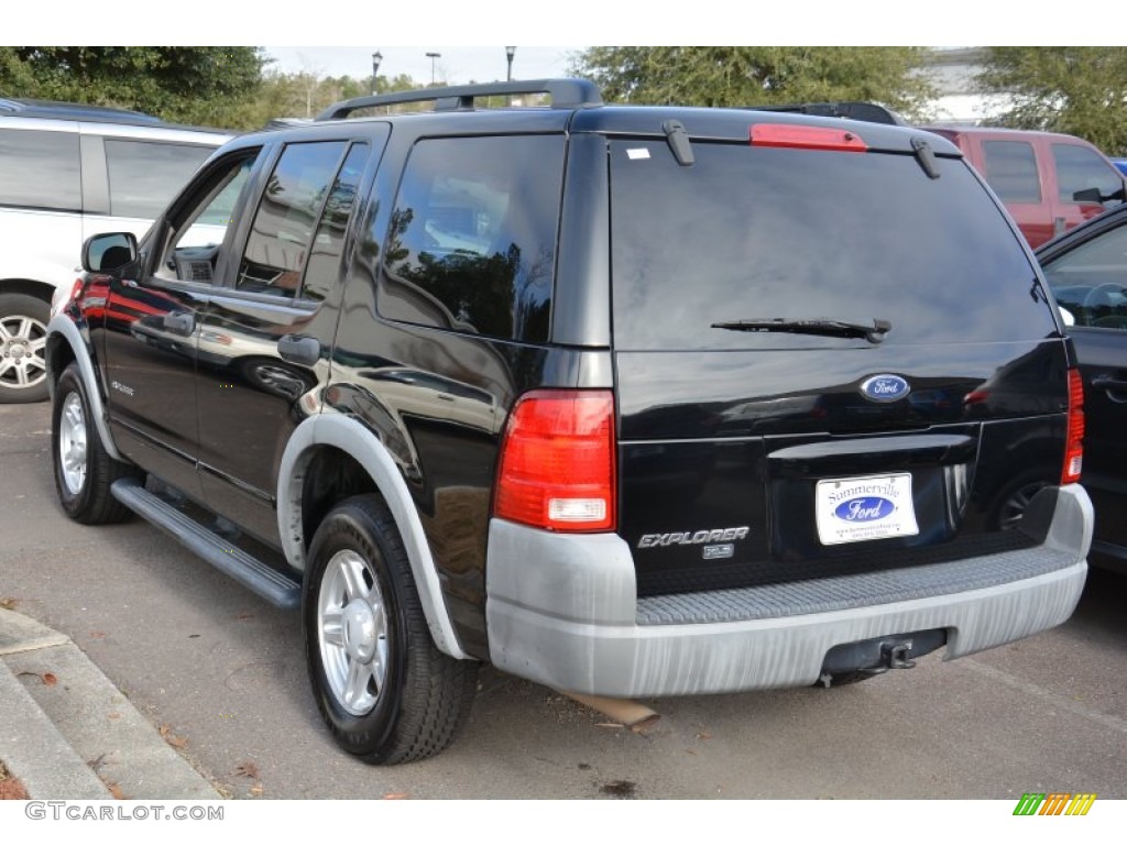 2002 Explorer XLS 4x4 - Black Clearcoat / Graphite photo #4