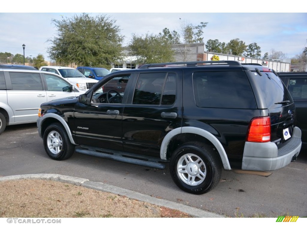2002 Explorer XLS 4x4 - Black Clearcoat / Graphite photo #5