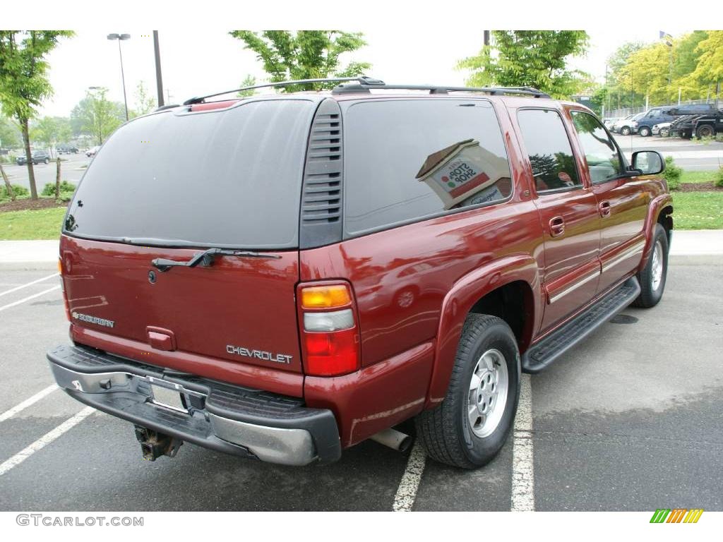 2003 Suburban 1500 LT 4x4 - Redfire Metallic / Tan/Neutral photo #4
