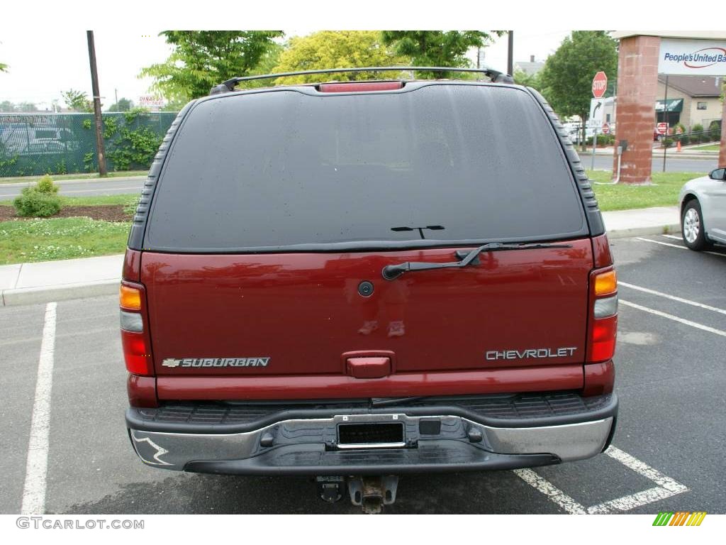 2003 Suburban 1500 LT 4x4 - Redfire Metallic / Tan/Neutral photo #5