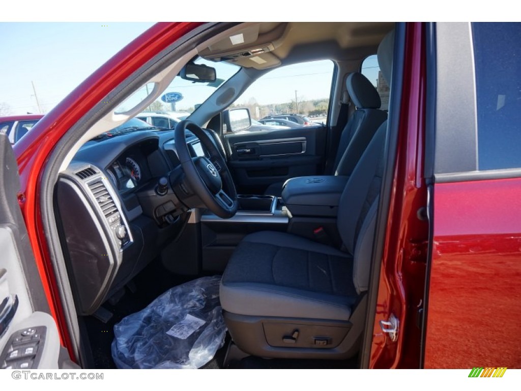 2015 1500 Big Horn Crew Cab - Deep Cherry Red Crystal Pearl / Black/Diesel Gray photo #7