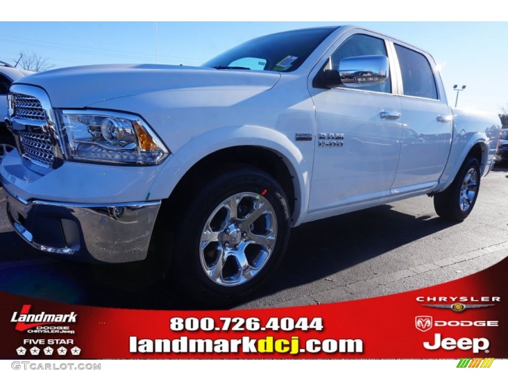 2015 1500 Laramie Crew Cab - Bright White / Black photo #1