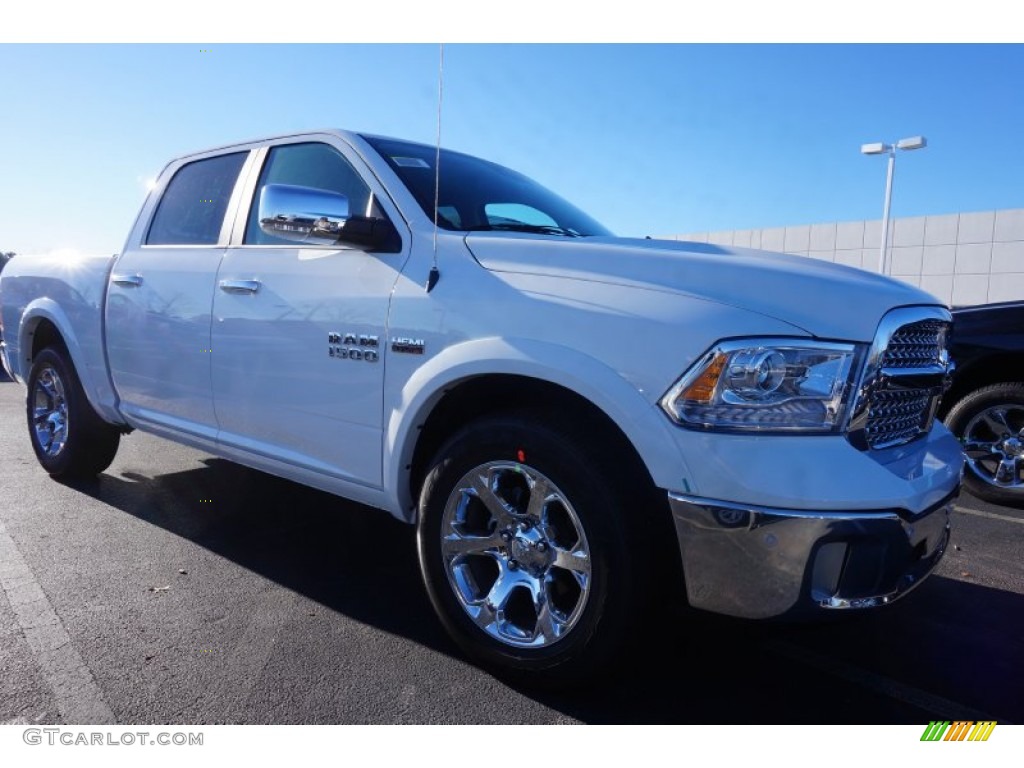 2015 1500 Laramie Crew Cab - Bright White / Black photo #4