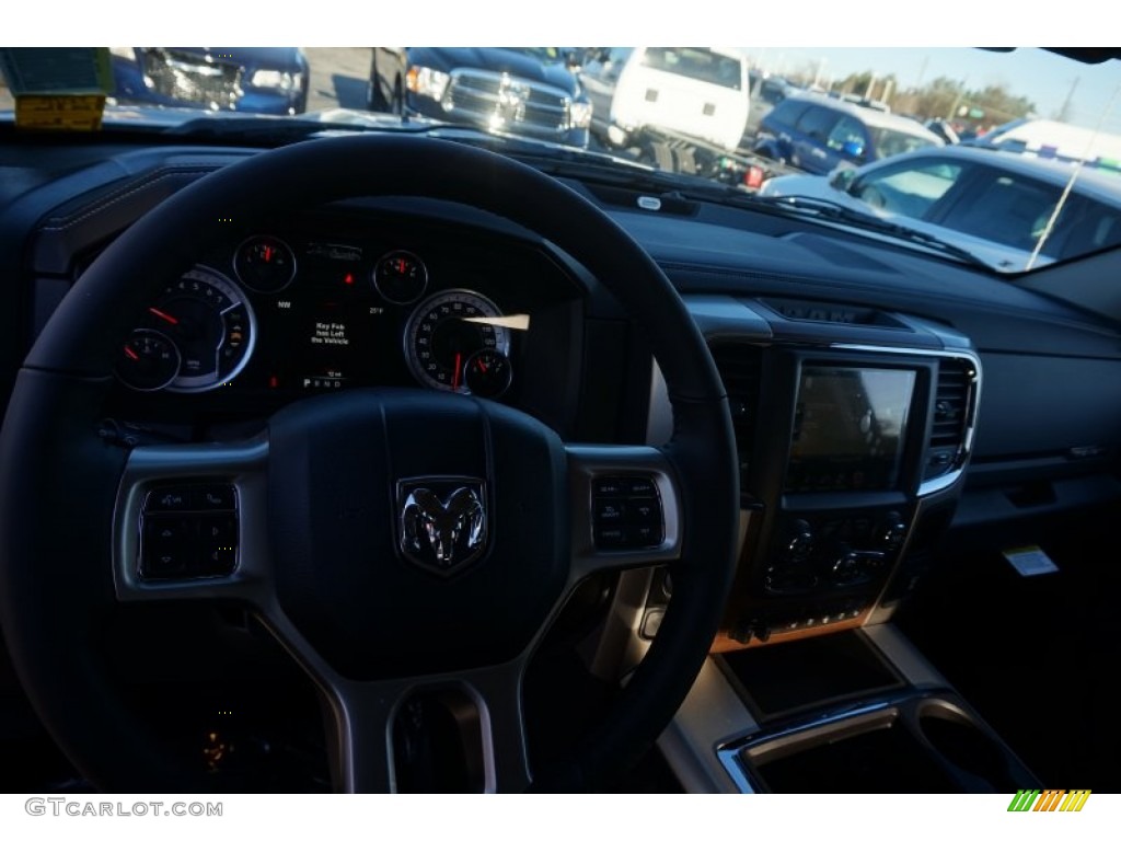 2015 1500 Laramie Crew Cab - Bright White / Black photo #8