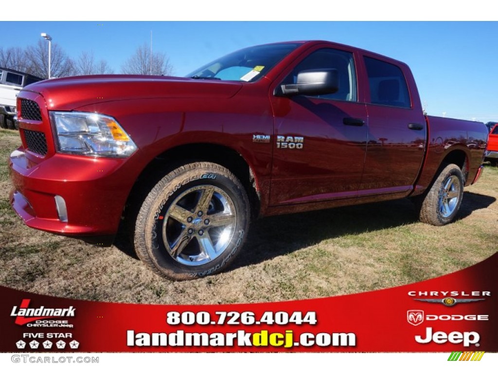 2015 1500 Express Crew Cab - Deep Cherry Red Crystal Pearl / Black/Diesel Gray photo #1