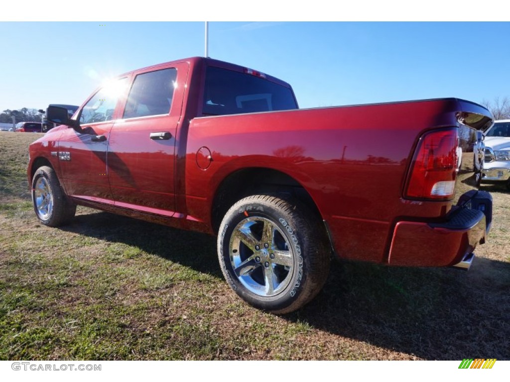 2015 1500 Express Crew Cab - Deep Cherry Red Crystal Pearl / Black/Diesel Gray photo #2