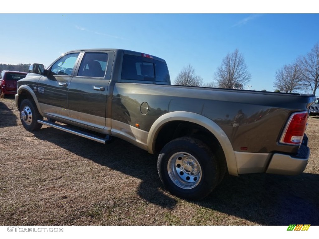 2015 3500 Laramie Longhorn Crew Cab 4x4 Dual Rear Wheel - Prairie Pearl / Canyon Brown/Light Frost Beige photo #2