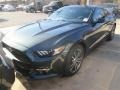 2015 Guard Metallic Ford Mustang EcoBoost Premium Coupe  photo #9