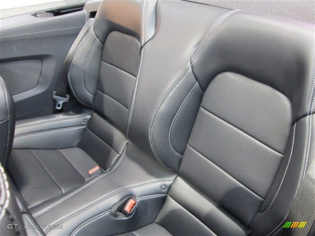 Ebony Interior 2015 Ford Mustang EcoBoost Premium Convertible Photo #100600040