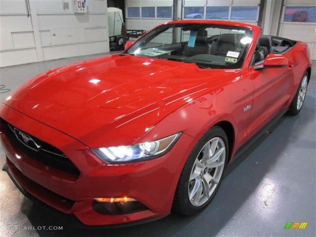 Race Red 2015 Ford Mustang GT Premium Convertible Exterior Photo #100600352