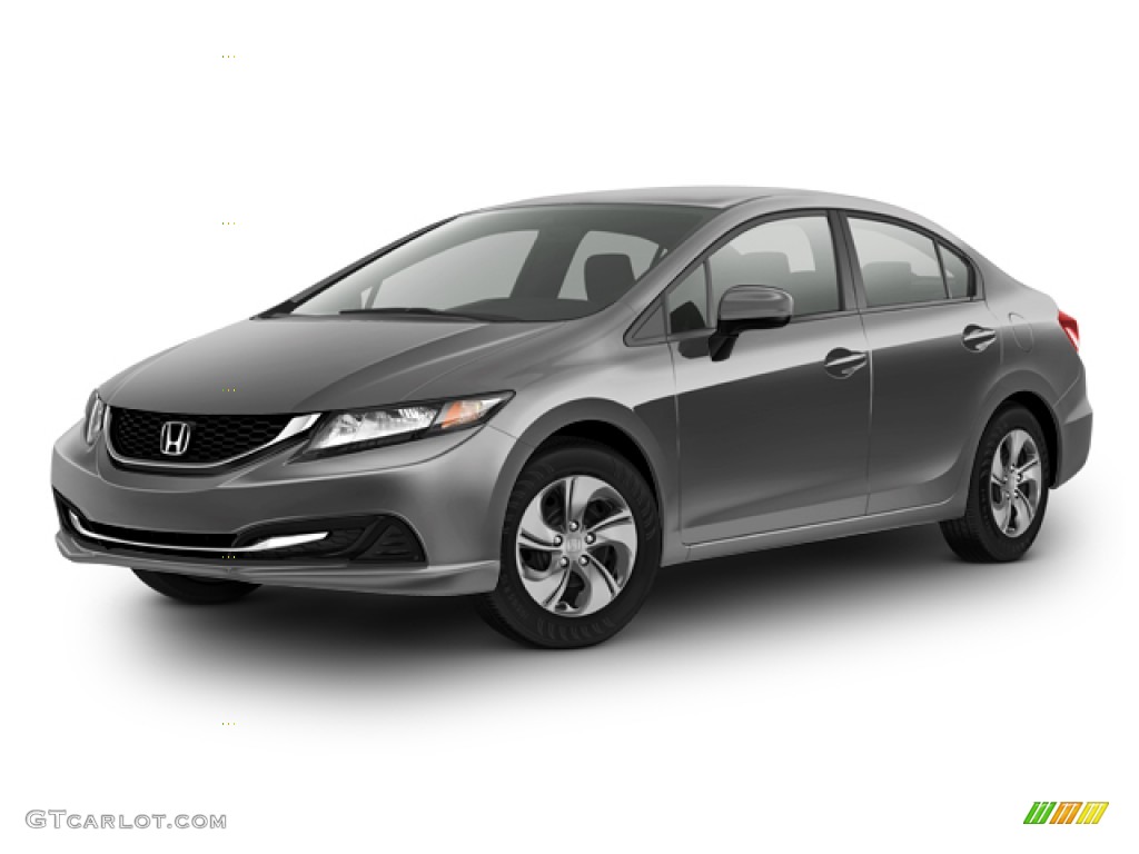 2015 Civic LX Sedan - Modern Steel Metallic / Black photo #20