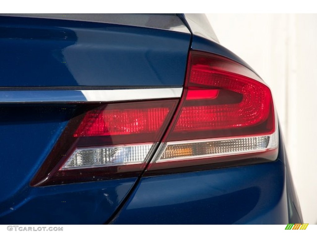 2015 Civic LX Sedan - Dyno Blue Pearl / Gray photo #3