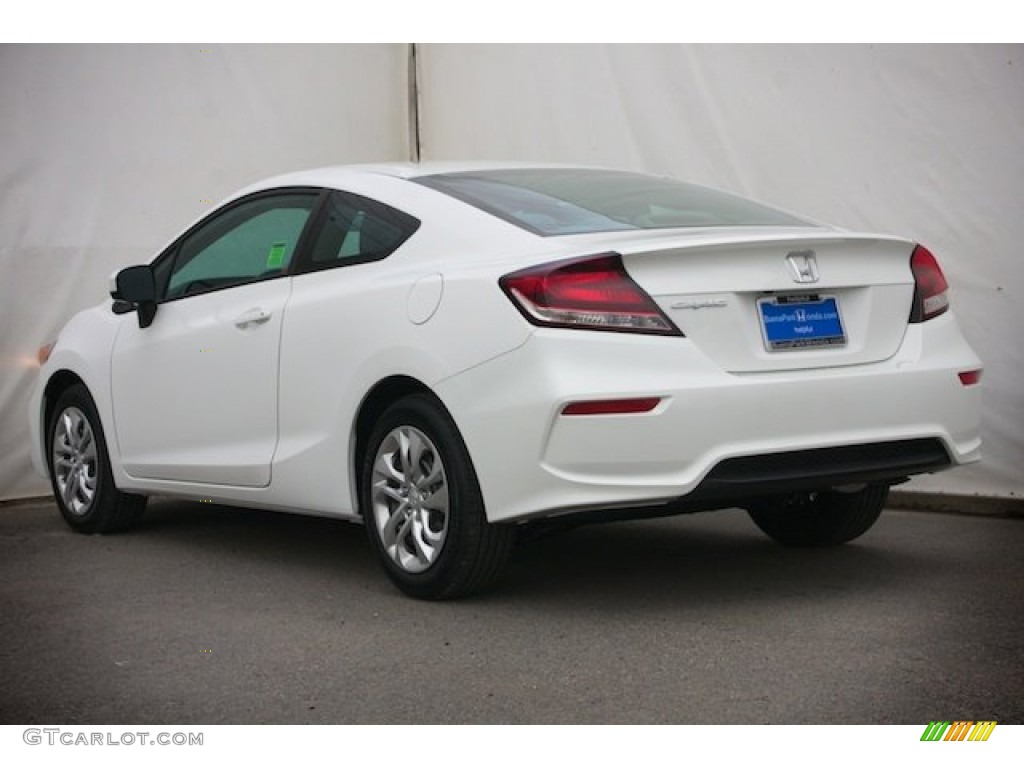 2015 Civic LX Coupe - Taffeta White / Gray photo #2