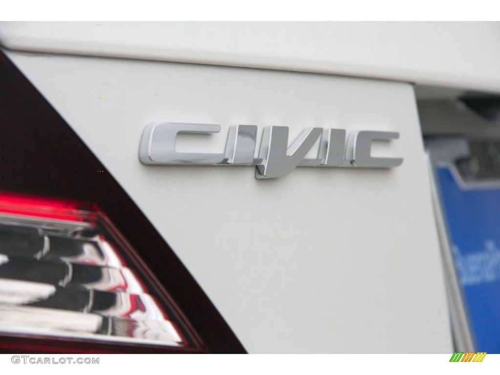 2015 Civic LX Coupe - Taffeta White / Gray photo #3