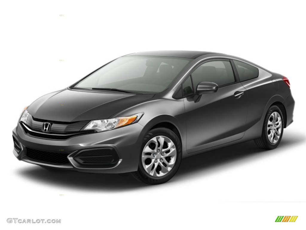 2015 Civic LX Coupe - Modern Steel Metallic / Black photo #18