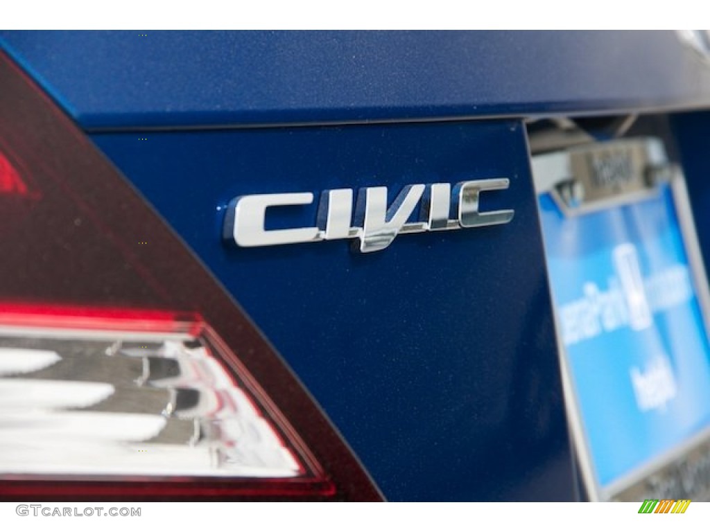 2015 Civic EX Coupe - Dyno Blue Pearl / Gray photo #4
