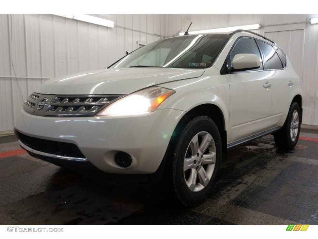 2007 Murano S AWD - Glacier Pearl White / Cafe Latte photo #3