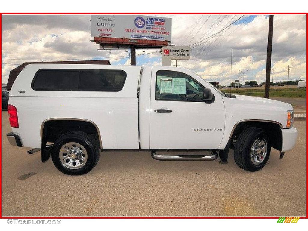 2008 Silverado 1500 Work Truck Regular Cab - Summit White / Dark Titanium photo #9