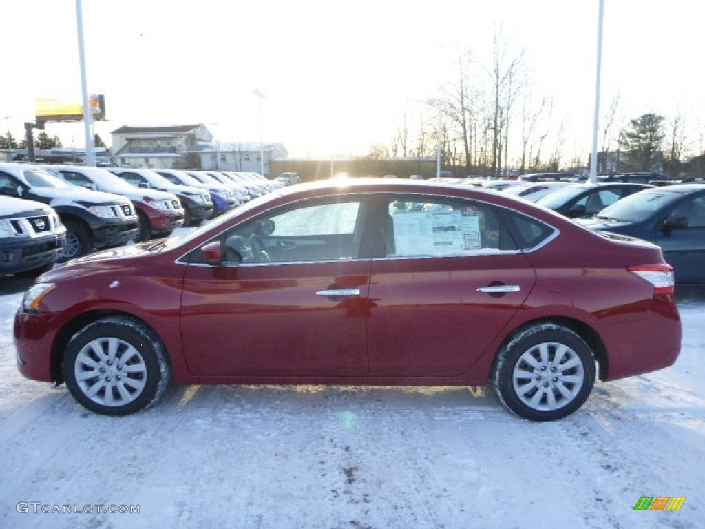 2014 Sentra SV - Red Brick / Charcoal photo #6