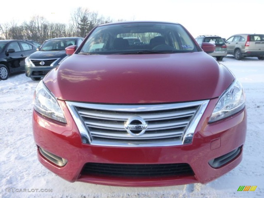 2014 Sentra SV - Red Brick / Charcoal photo #8