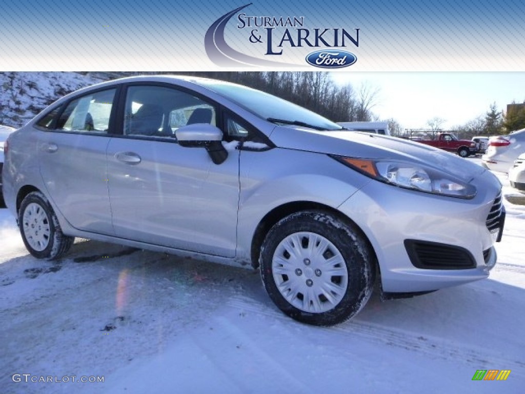 2015 Fiesta S Sedan - Ingot Silver Metallic / Charcoal Black photo #1