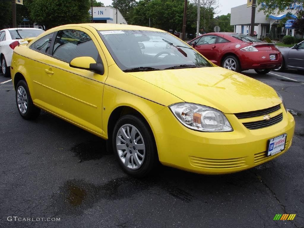2009 Cobalt LT Coupe - Rally Yellow / Ebony photo #2