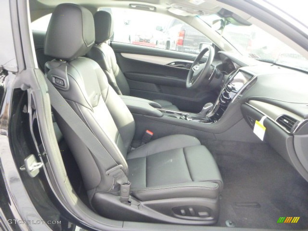 Jet Black/Jet Black Interior 2015 Cadillac ATS 2.0T Luxury AWD Coupe Photo #100616533