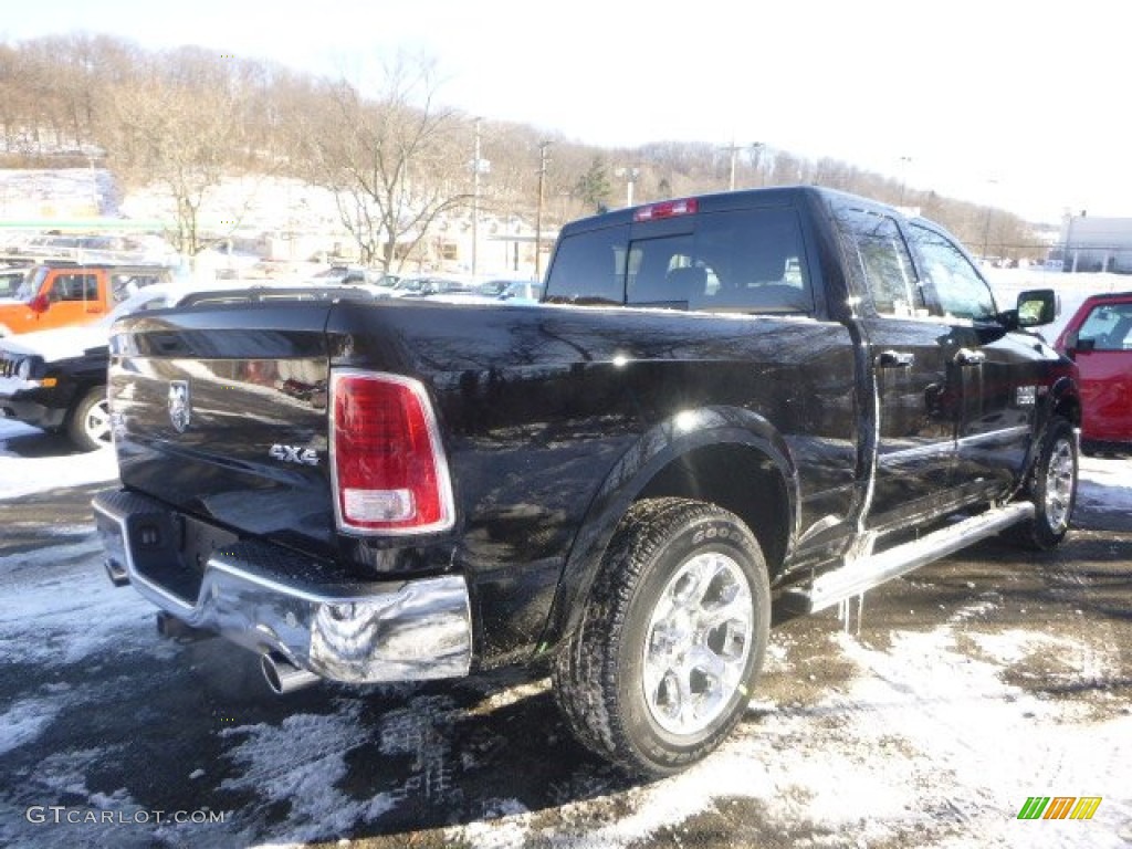 2015 1500 Laramie Quad Cab 4x4 - Black / Black photo #7