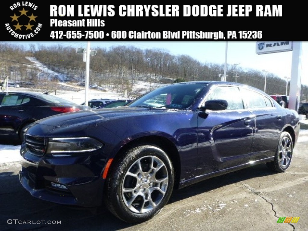 2015 Charger SXT AWD - Jazz Blue Pearl / Black/Pearl photo #1