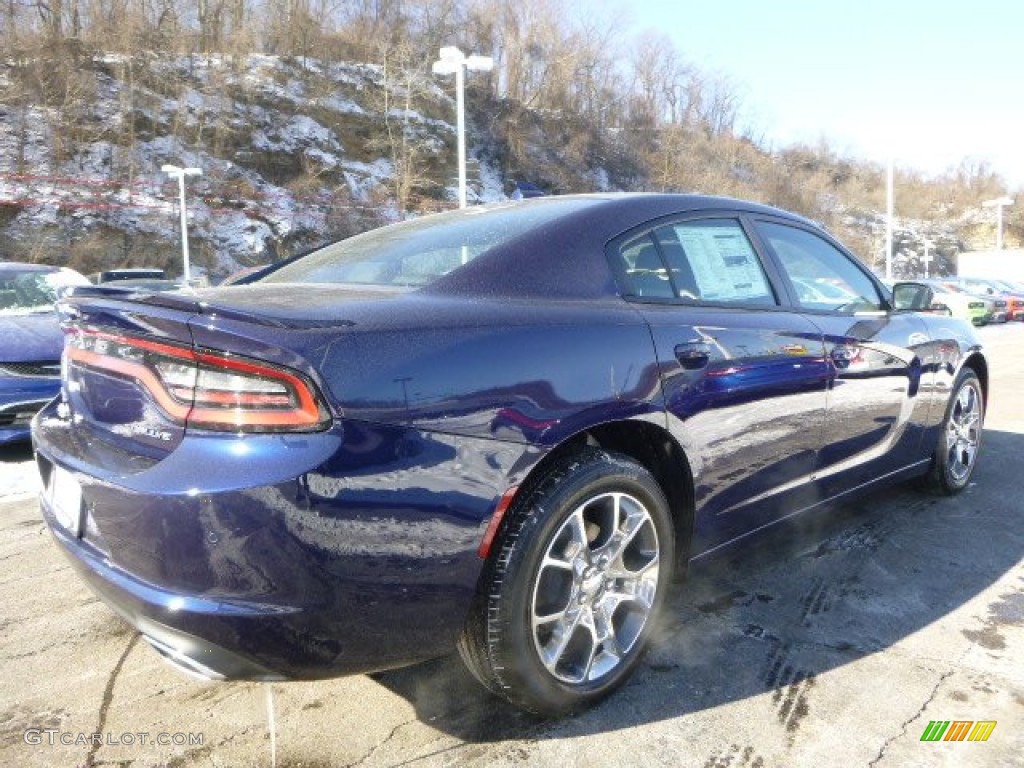 2015 Charger SXT AWD - Jazz Blue Pearl / Black/Pearl photo #5