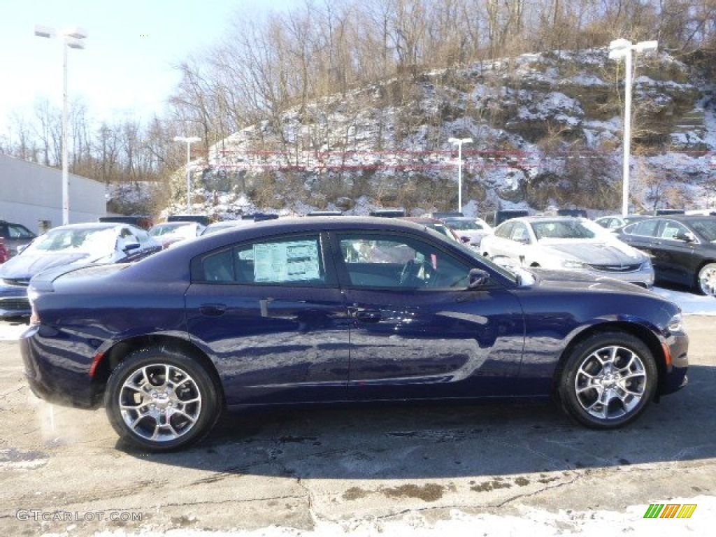 2015 Charger SXT AWD - Jazz Blue Pearl / Black/Pearl photo #6
