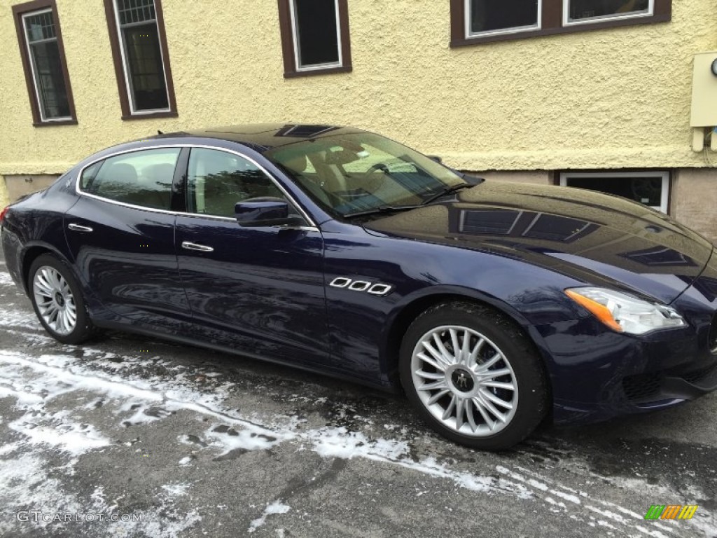 2014 Quattroporte S Q4 AWD - Blu Passione (Passion Blue) / Sabbia photo #8
