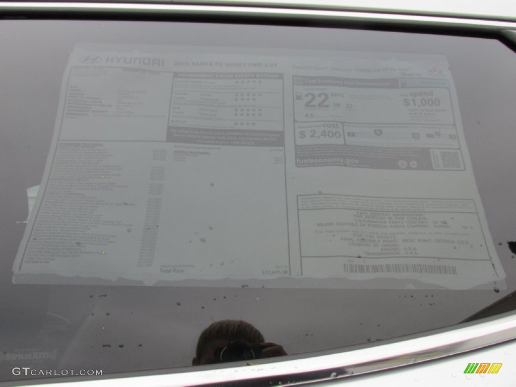 2015 Santa Fe Sport 2.0T - Sparkling Silver / Gray photo #36