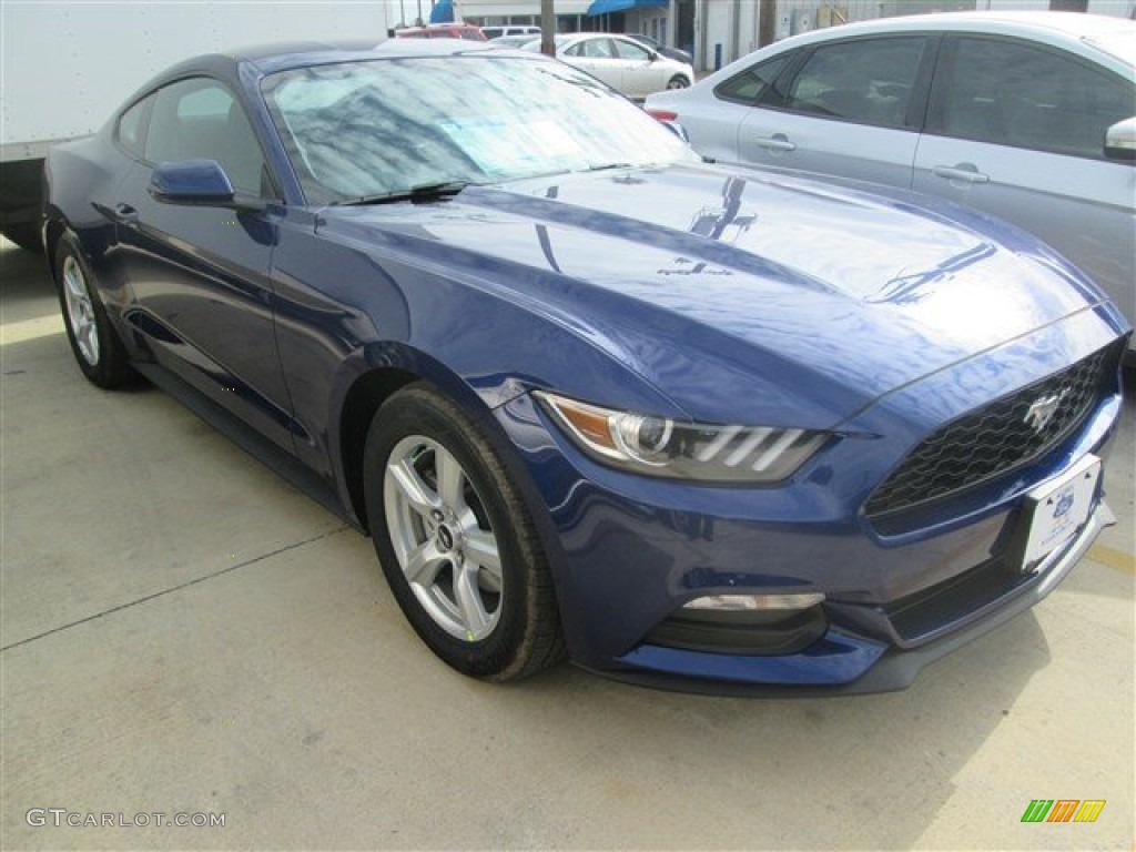 2015 Mustang V6 Coupe - Deep Impact Blue Metallic / Ebony photo #1