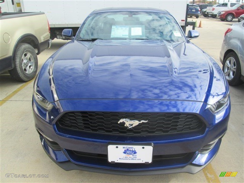 2015 Mustang V6 Coupe - Deep Impact Blue Metallic / Ebony photo #4