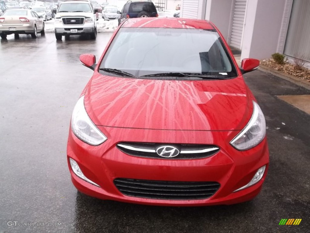 Boston Red 2015 Hyundai Accent Sport 5-Door Exterior Photo #100626289