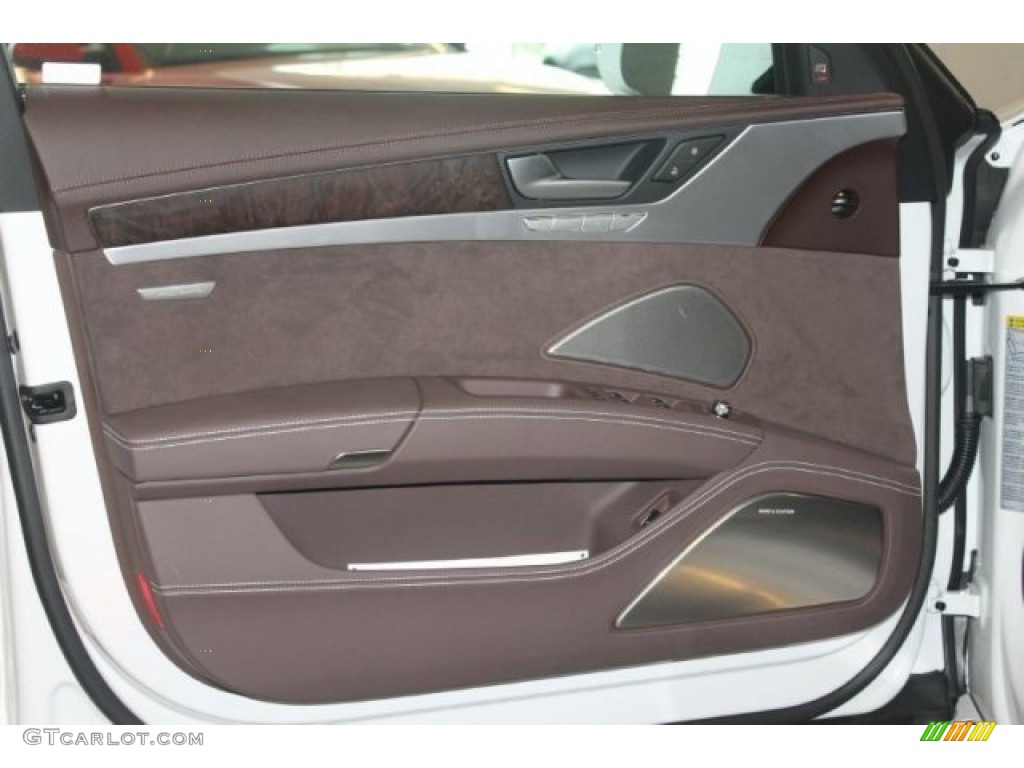 2015 Audi A8 L TDI quattro Balao Brown Door Panel Photo #100627498