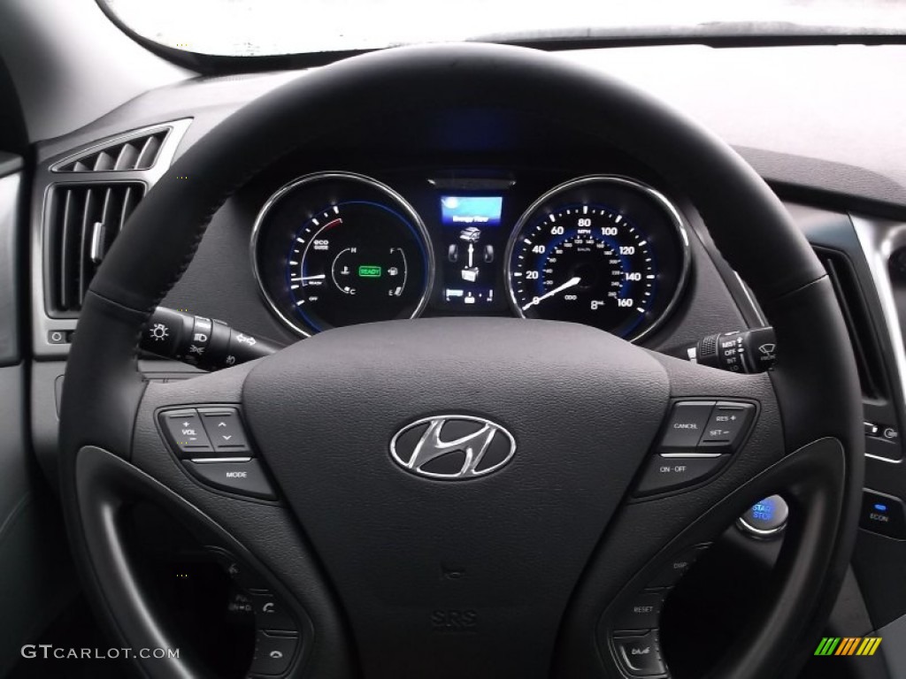 2015 Sonata Hybrid Limited - Pewter Gray Metallic / Gray photo #22