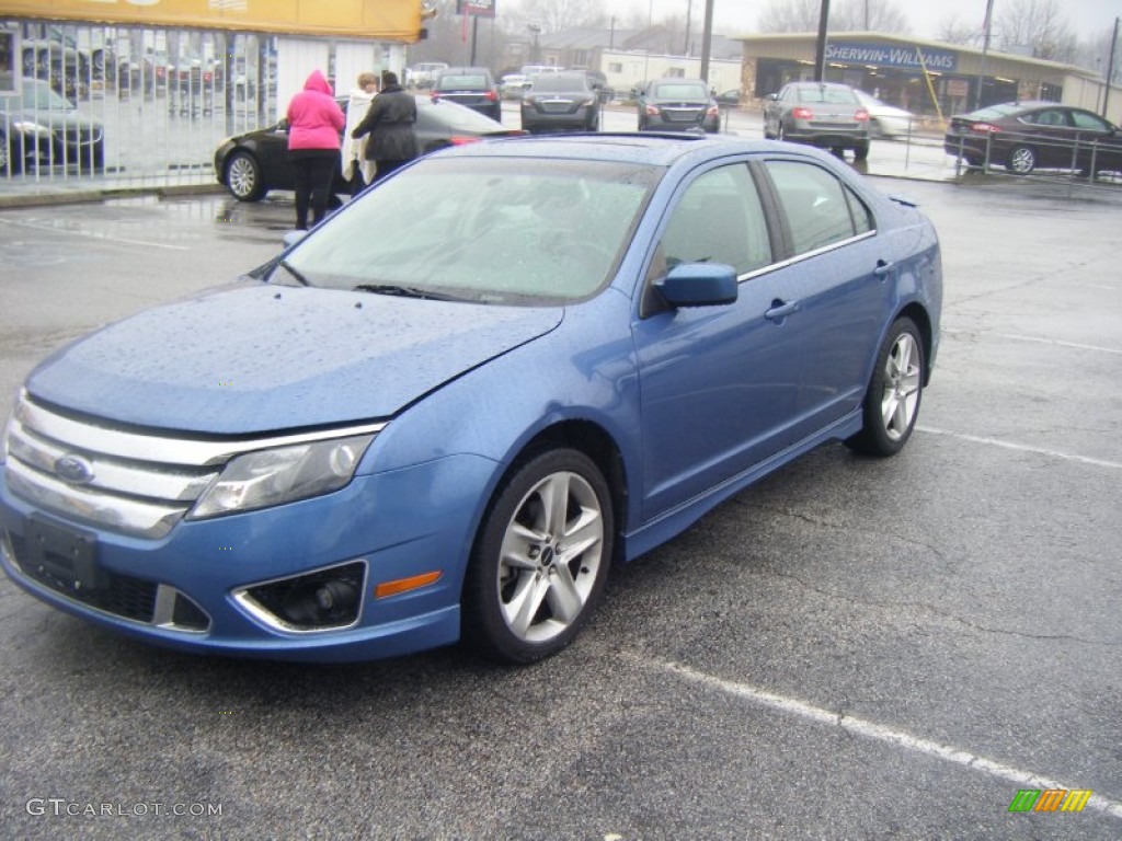 2010 Fusion Sport - Sport Blue Metallic / Charcoal Black/Sport Blue photo #2