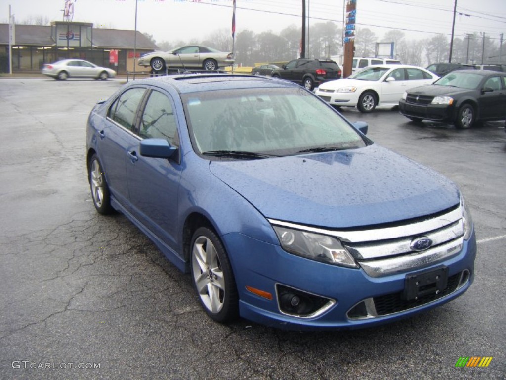 2010 Fusion Sport - Sport Blue Metallic / Charcoal Black/Sport Blue photo #6