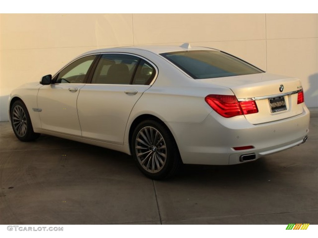 2012 7 Series 740Li Sedan - Mineral White Metallic / Oyster/Black photo #3