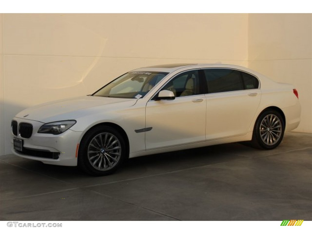 2012 7 Series 740Li Sedan - Mineral White Metallic / Oyster/Black photo #5
