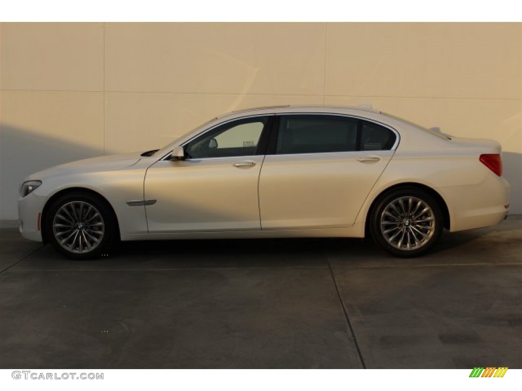 2012 7 Series 740Li Sedan - Mineral White Metallic / Oyster/Black photo #6