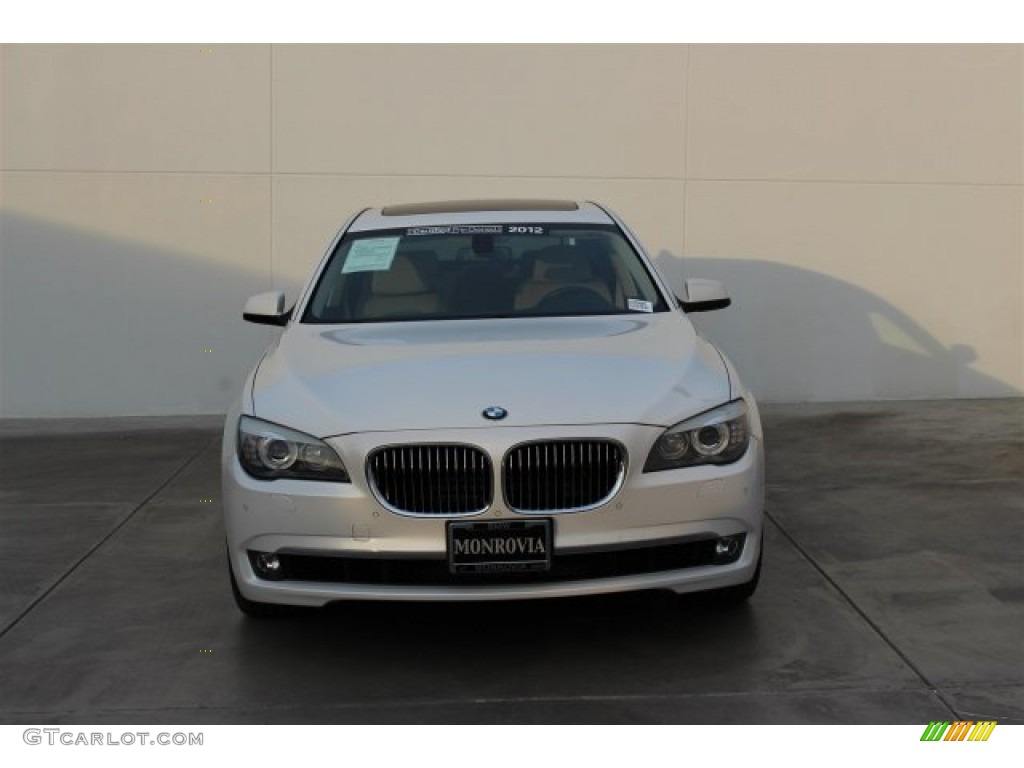 2012 7 Series 740Li Sedan - Mineral White Metallic / Oyster/Black photo #7