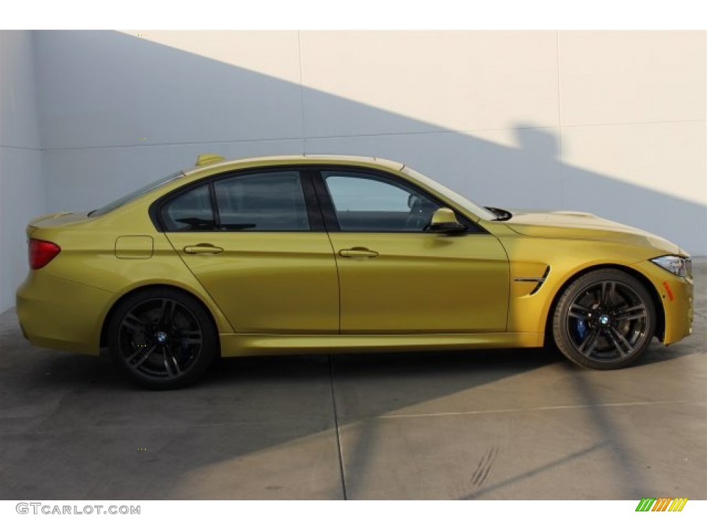 Austin Yellow Metallic 2015 BMW M3 Sedan Exterior Photo #100631950