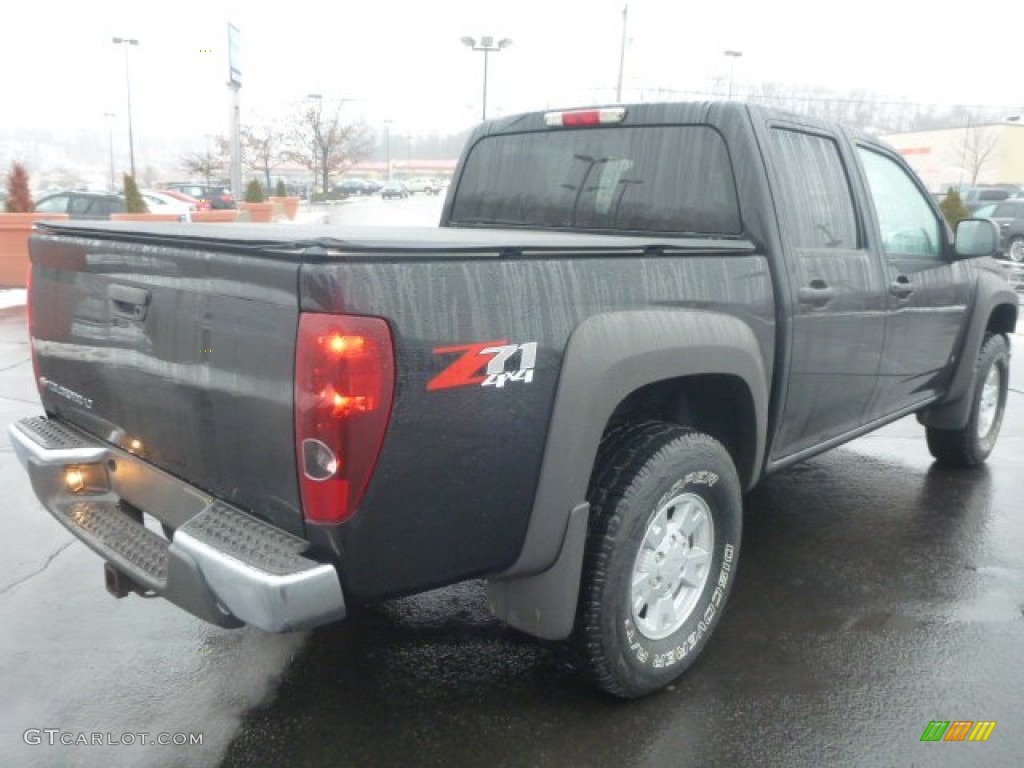 2007 Colorado LT Crew Cab 4x4 - Black / Very Dark Pewter photo #6