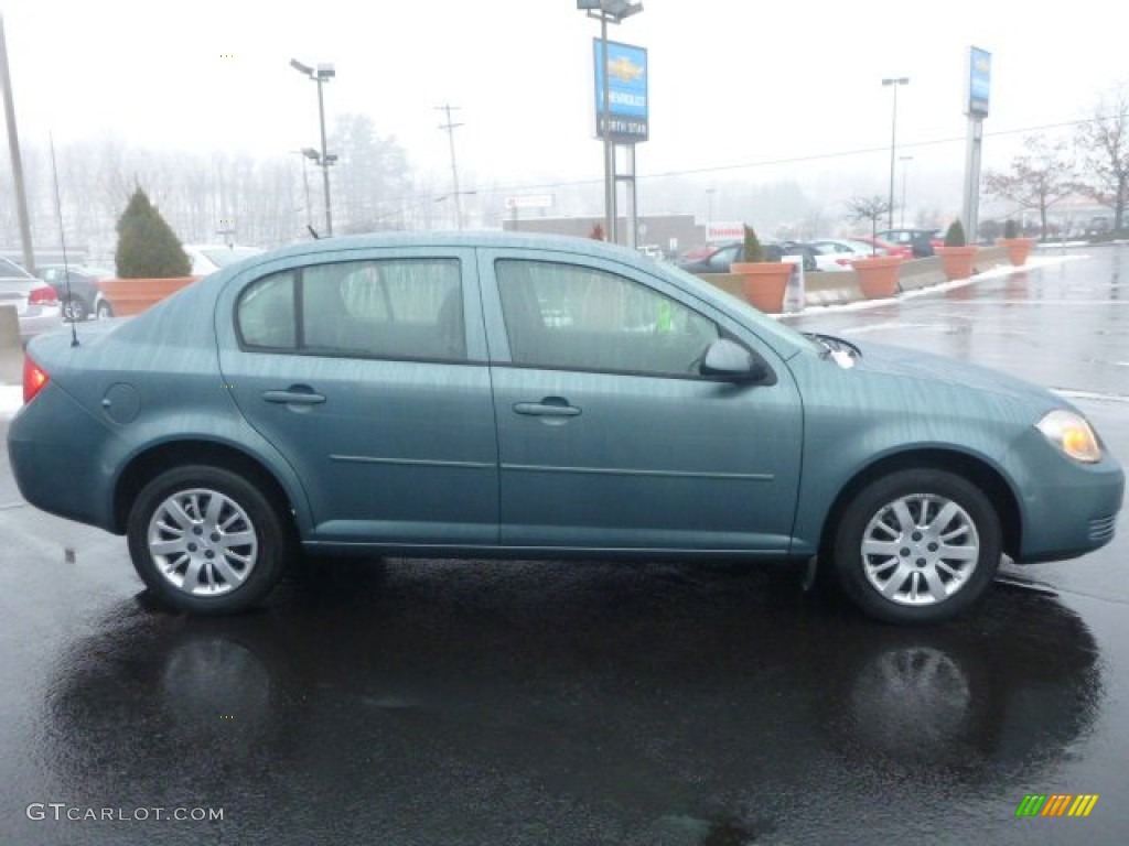 2010 Cobalt LT Sedan - Silver Moss Metallic / Ebony photo #6
