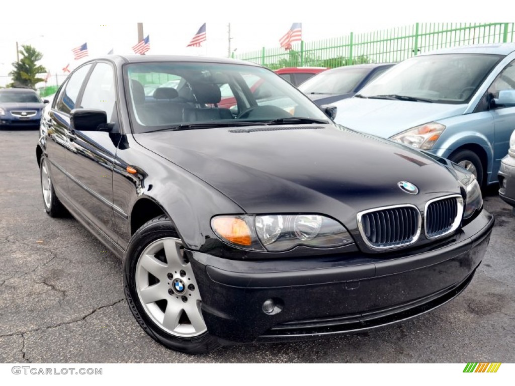 2002 3 Series 325i Sedan - Jet Black / Black photo #1